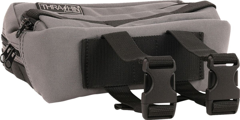 Thrashin Supply Co. Handlebar Bag Plus Grey Orange 1050D Nylon #THB-0018