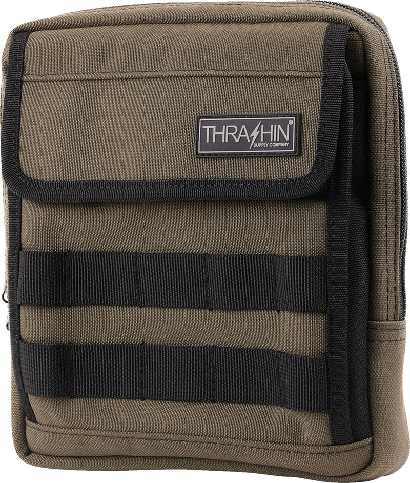 Thrashin Supply Co. Handlebar Bag Slim Green 1050D Nylon #THB-0031
