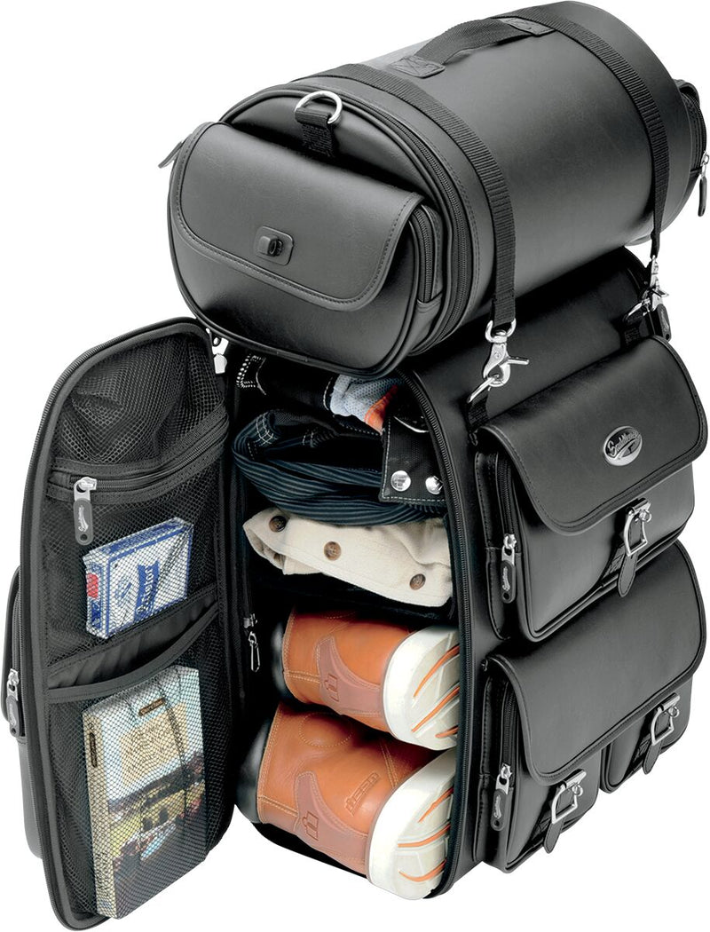 Saddlemen EX2200 Sissy Bar Bag with Roll Bag #3515-0096