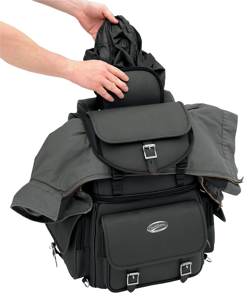 Saddlemen Plain B3400EX/S Combination Backrest, Seat and Sissy Bar Bag