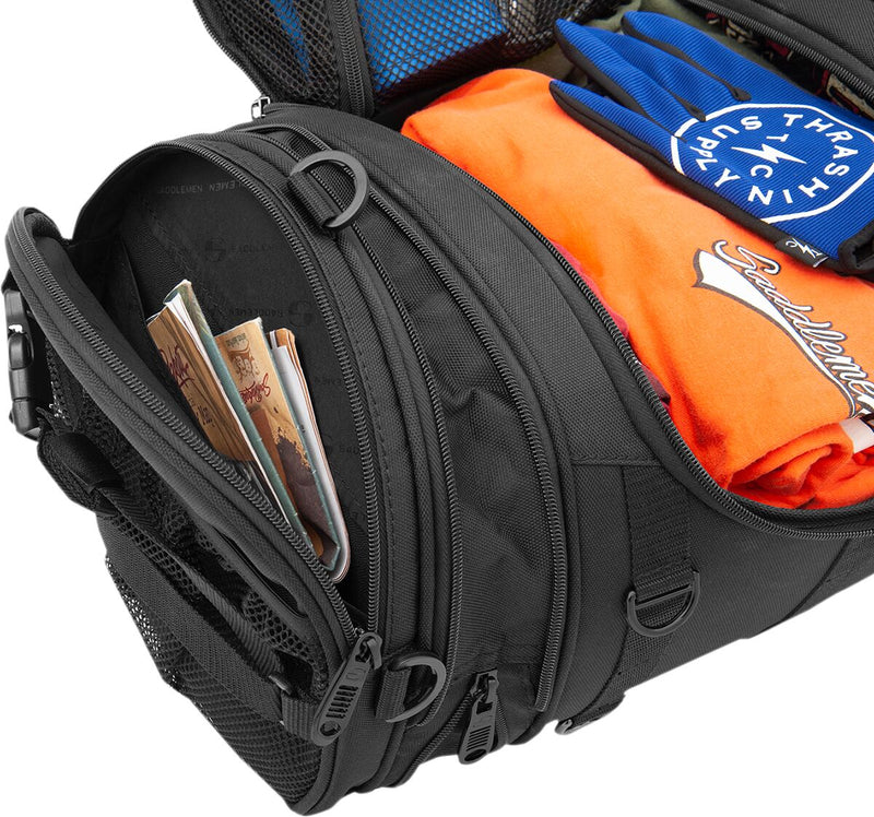 Saddlemen Black R1300LXE Tactical Roll Bag