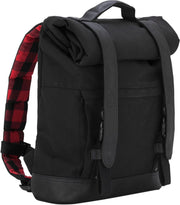 Burly Brand Black Cordura Roll Top Back Pack