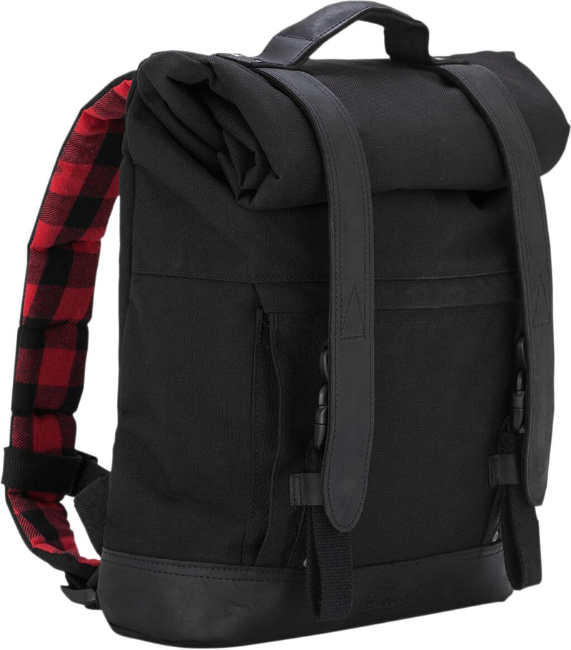 Burly Brand Black Cordura Roll Top Back Pack