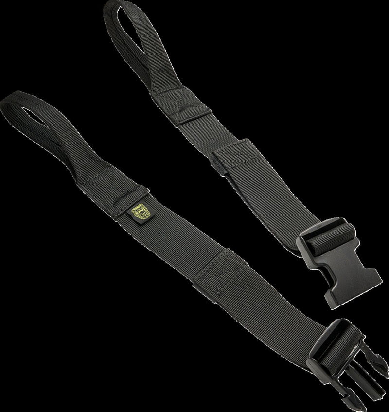 Ciro Luggage Strap Black Elastic Nylon Pair