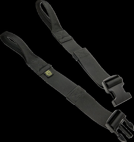 Ciro Luggage Strap Black Elastic Nylon Pair
