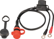TecMate Weatherproof permanent battery lead, powersport Charging Cable Black Red Connector