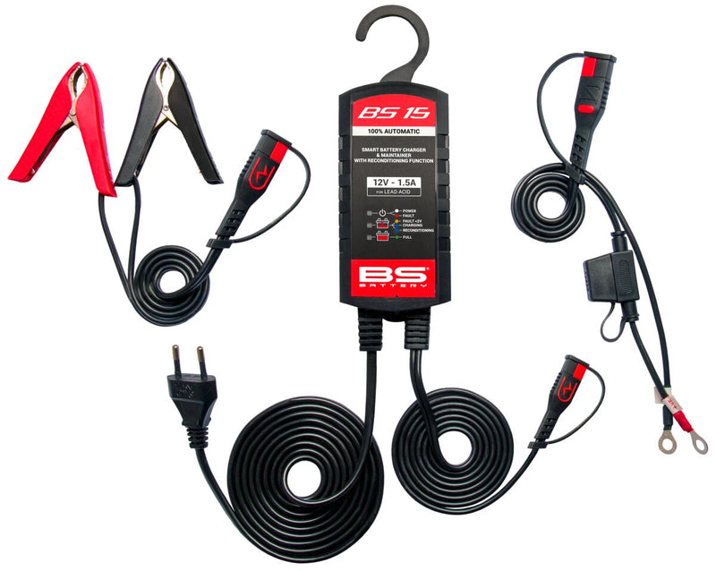 BS Battery SMART Battery Charger & Maintainer with Reconditioning Function Black Each