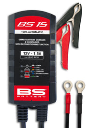 BS Battery SMART Battery Charger & Maintainer with Reconditioning Function Black Each