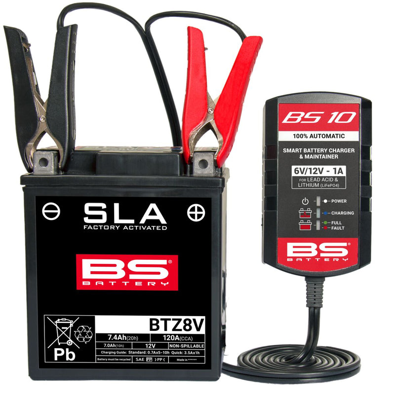 BS Battery SMART Battery Charger & Maintainer Black Each