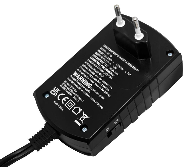 BS Battery SMART Battery Charger & Maintainer Black Each