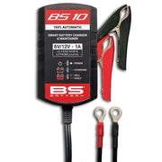 BS Battery BS10 BATTERY CHARGER BS10 6V/12V-1A - UK Plug Black Red Combination Maintenance Each