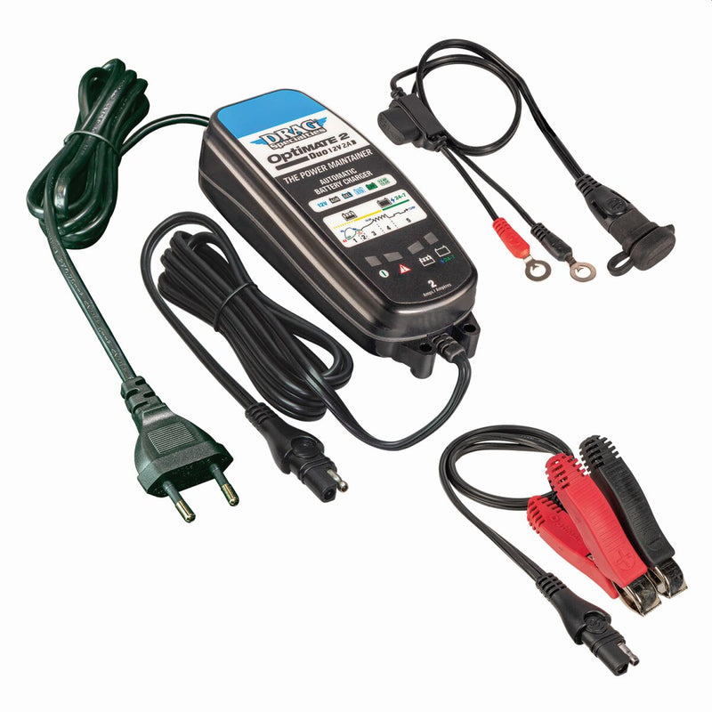 Drag Specialties OPTIMATE 2 DUO EU Battery Charger #TM556