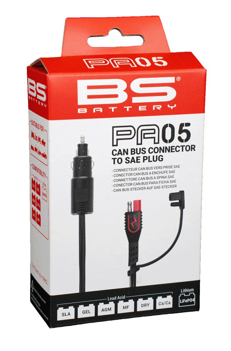 BS Battery PA 05 CAN BUS CONNECTOR TO SAE PLUG Battery Charger Black Each