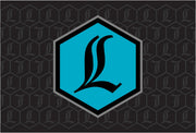 Legend Suspension REVO ARC Reservoir Decal Black Teal Blue Pair