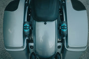 Legend Suspension REVO ARC Reservoir Decal Black Teal Blue Pair #43202400