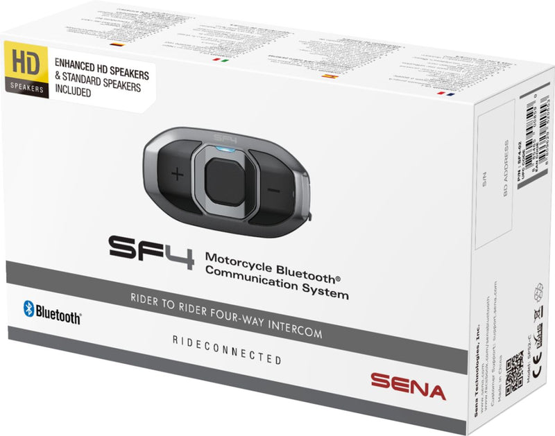 Sena SF4 Bluetooth® Communication System Headset Black Wireless Kit #SF4-02