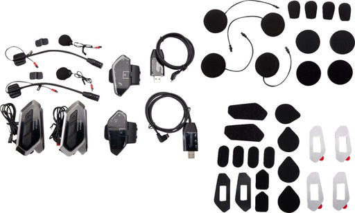 Sena 50R Low Profile Mesh Intercom™ Headsets Communication System Black Silver Dual Kit