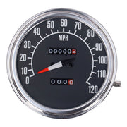 MCS FL Speedometer, ''74-84 Face'', Black. 1:1 Mph