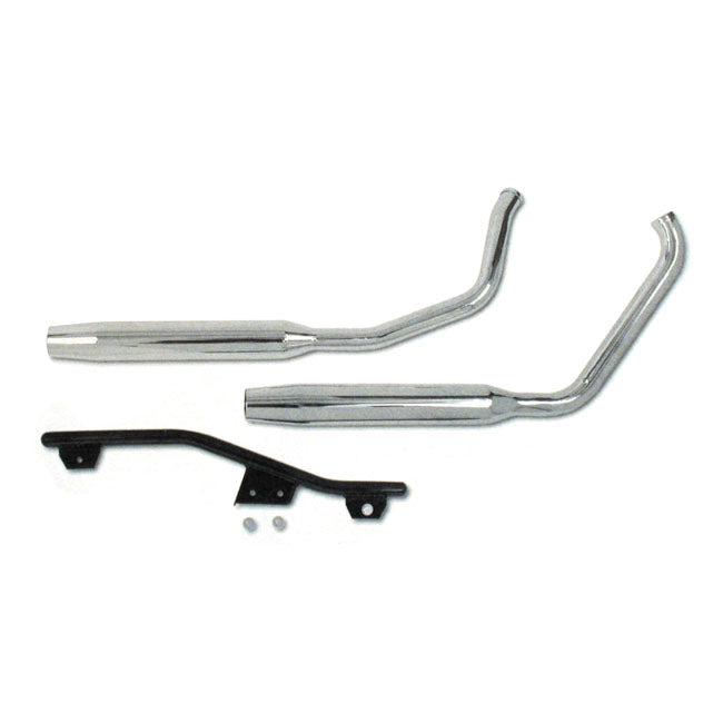Paughco Tapered Exhaust (38"). Chrome – 1986–2003 XL Sportster