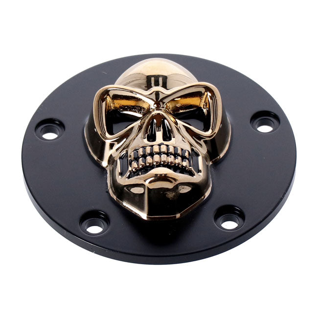 MCS Skull Point Cover. Black/Gold – 1999–2017 Twin Cam