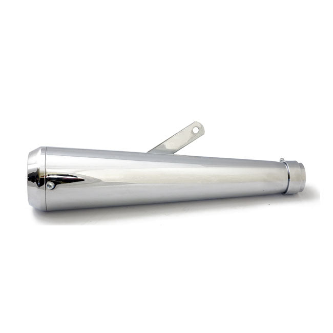 MCS Megaphone Universal Muffler 16.5" Long Chrome with TA Tip – 1 3/4" Diameter Headers