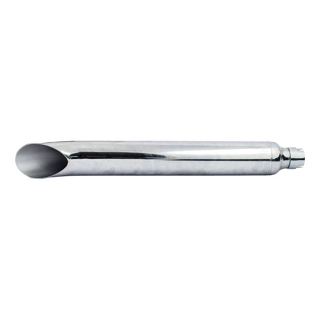 Turn Out/Turn Down 27 Inch Long Muffler In Chrome Finish