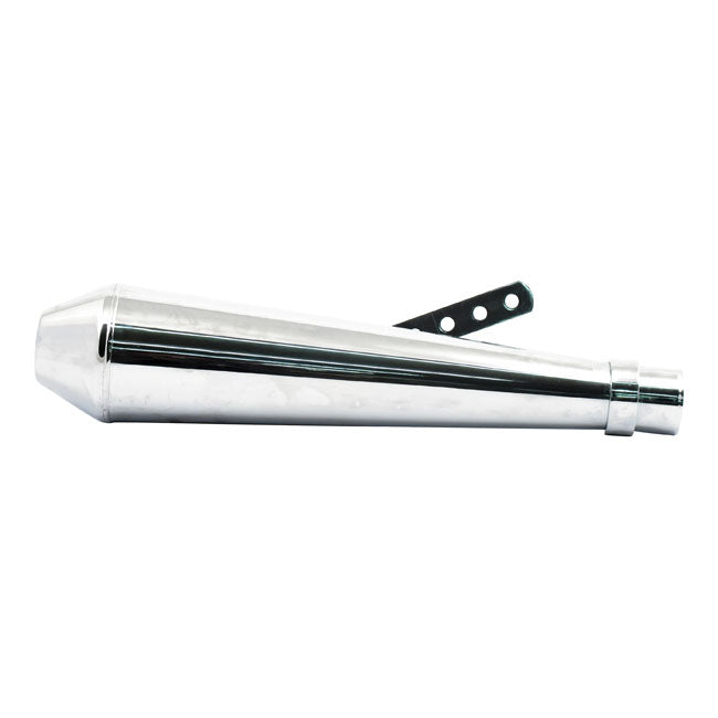 MCS Megaton Universal Muffler 18" Long Chrome – 1 3/4" & 1-1/2" Diameter Headers