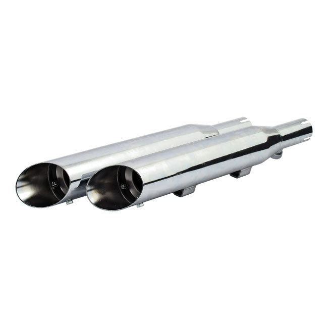 Motorcycle Storehouse Slash Cut Slip-On Muffler Set 20" Long Chrome for 04-13 XL