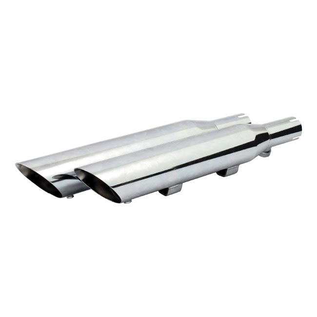 Motorcycle Storehouse Slash Down Slip-On Muffler Set 20" Long Chrome for 04-13 XL