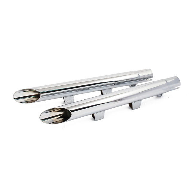 MCS 2" Drag Pipe Slip-on Extension Set Chrome – 2004–2013 XL Sportster