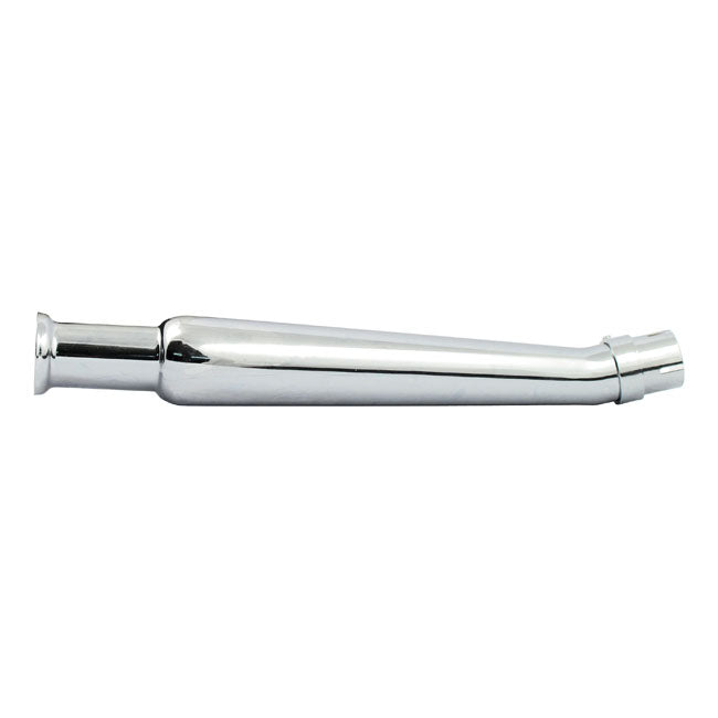 Motorcycle Storehouse Trumpet Universal Upswept Right Muffler 20-1/2" Long Chrome for 1 3/4" Diameter Headers.