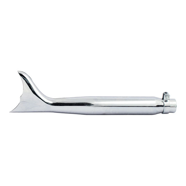 MCS Batwing Fishtail Universal Muffler 22" Long Chrome – 1 3/4" Diameter Headers