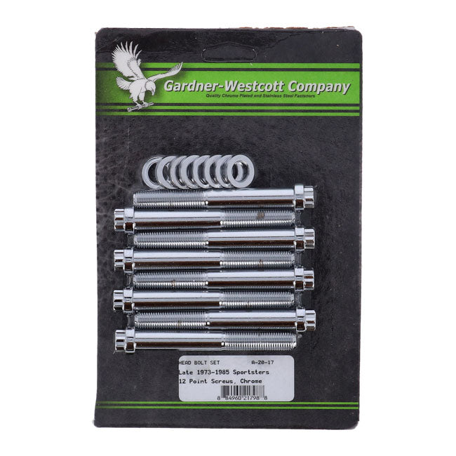 Gardner-Westcott Head Bolt Kit, 12-Point – L1973–1985 XL Sportster