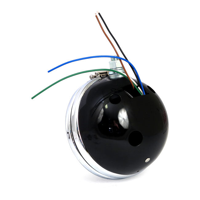 MCS OEM Style 5-3/4" FX, FXR, XL Headlamp. Black – OEM 67705-74 – 1975–1989 FX; FXR; XL Sportster