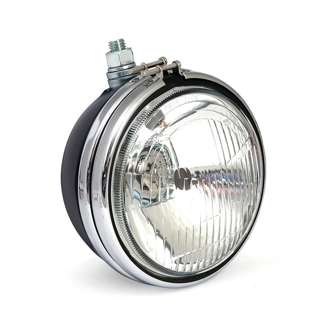 MCS OEM Style 5-3/4" FX, FXR, XL Headlamp. Black – OEM 67705-74 – 1975–1989 FX; FXR; XL Sportster