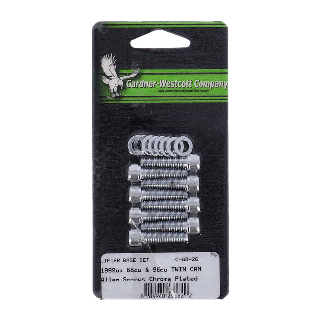 Gw, Tappet Block Mount Kit. Allenhead, Chrome for 99-17TCa/B; 17-20 M8; 04-20 XL; 08-12XR1200