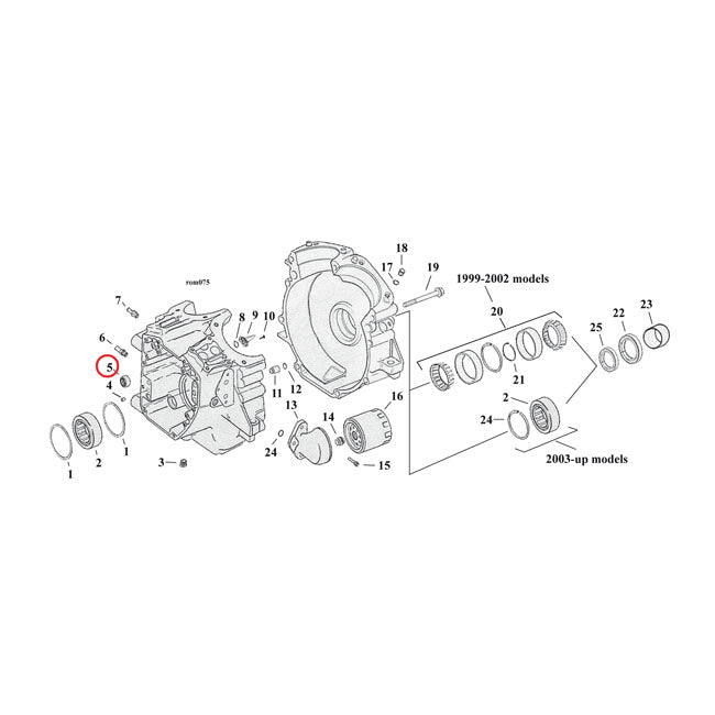 Sonnax Koyo, Camshaft Needle Bearing. Inner, Front/Rear – 1999–2006 Twin Cam
