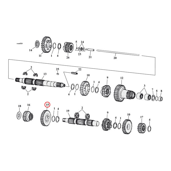 Andrews 2.94 1St. Gear Close Ratio Set – 1980–2006 5-Speed Big Twin