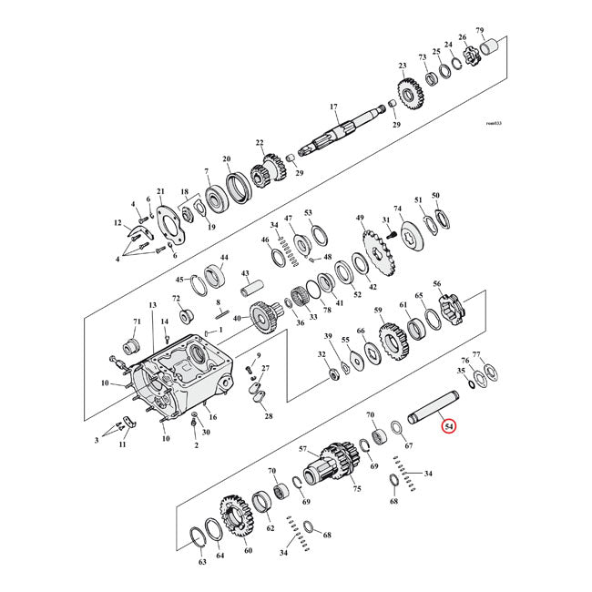 Andrews 4-Speed Transmission Countershaft – 37-E76 Big Twin
