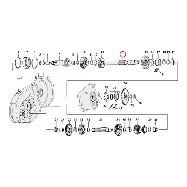 Andrews Transmission Mainshaft XL – 71-E84 XL Sportster