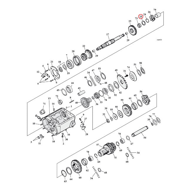 MCS Washer, Transmission Mainshaft 2Nd & 3Rd Gear +.005 – 1936–1986 4-Speed Big Twin