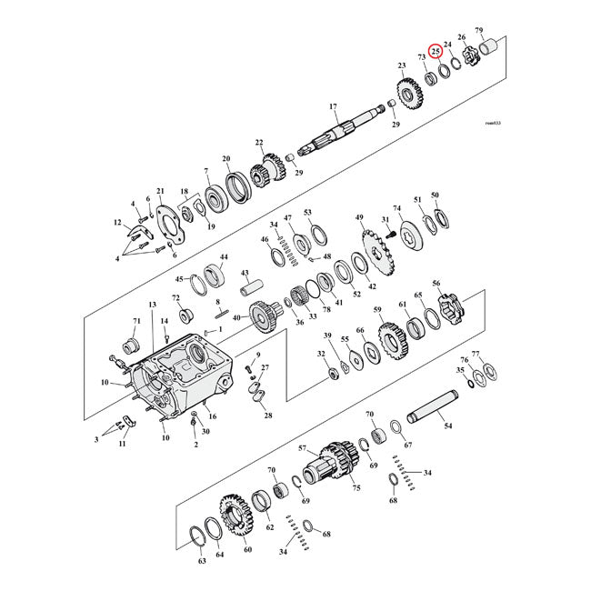 MCS Washer, Transmission Mainshaft 2Nd & 3Rd Gear +.015" – 1936–1986 4-Speed Big Twin