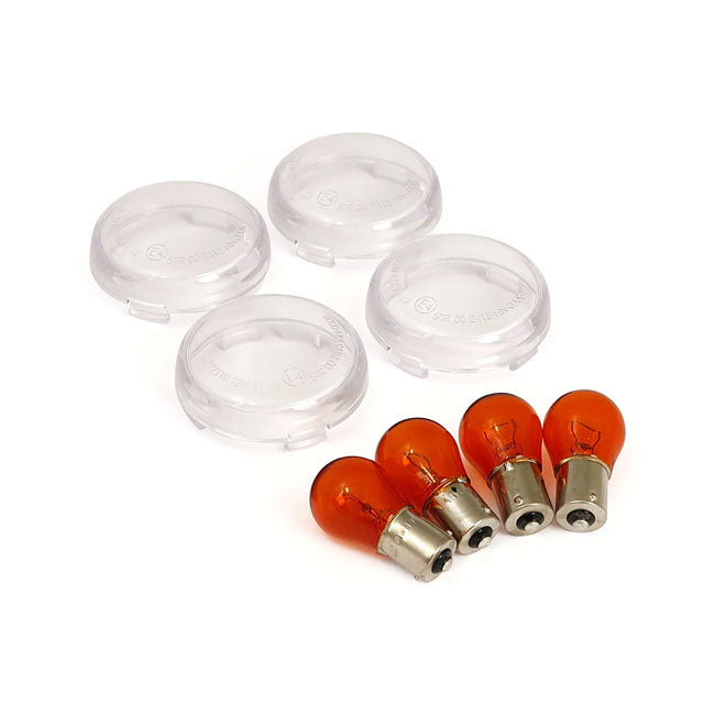 MCS Bullet Turn Signal Lens Kit, Clear – 2000–2025 H-D with Bullet Turn Signals…