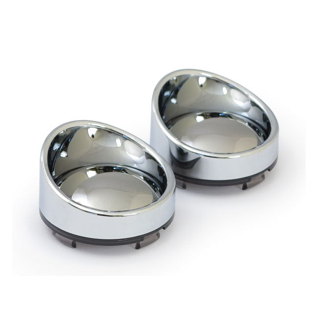 MCS Turn Signal Lens Set with Visor. Mirror Light Smoke Lens – 2000–2023 H-D with Bullet Turn Signals…