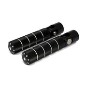 MCS Bomber, Foot Peg Set. Knurled. Black Cm – Universal with 3/8-16 Mount Bolt