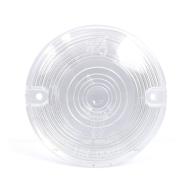 MCS Replacement Turn Signal Lens. Flat Lens. Clear – 1986–2023 H-D with Screw Mounted Flat…