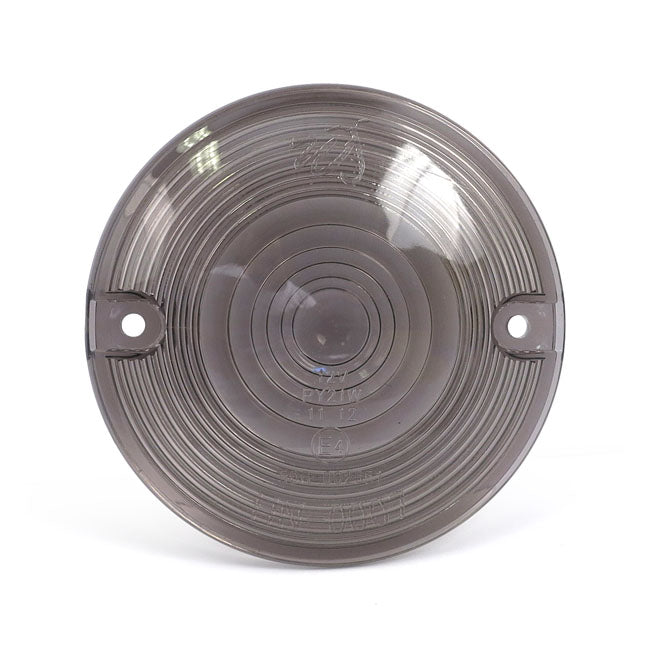 MCS Replacement Turn Signal Lens. Flat Lens. Smoke – 1986–2023 H-D with Screw Mounted Flat…