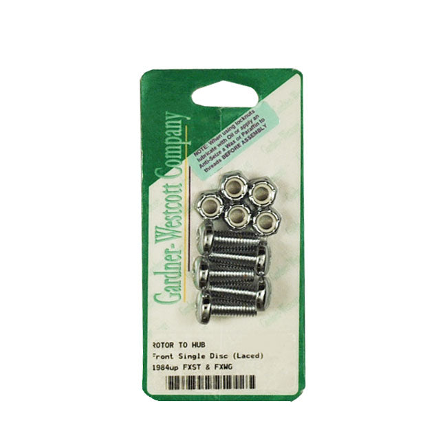 Gardner-Westcott Brake Rotor Bolt Kit, Torx – Front: 1984–2025 Big Twin; 1984–2022 XL…
