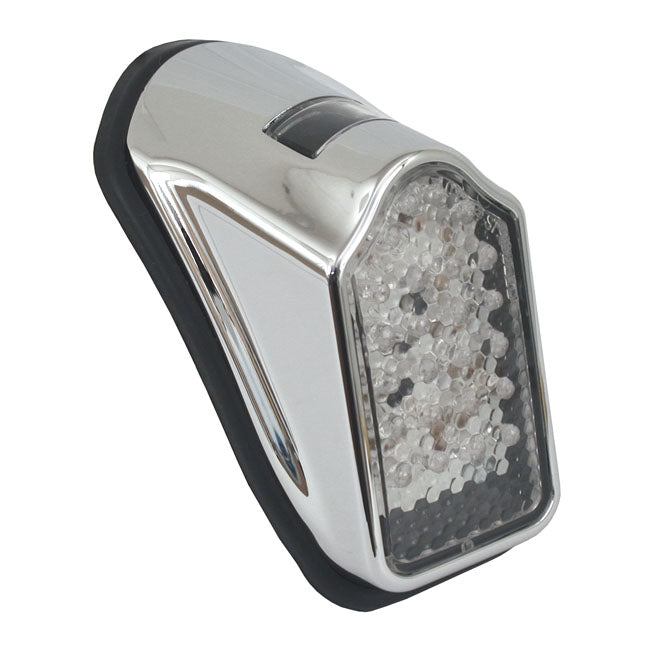MCS Mini LED Tombstone Taillight, Chrome – Universal