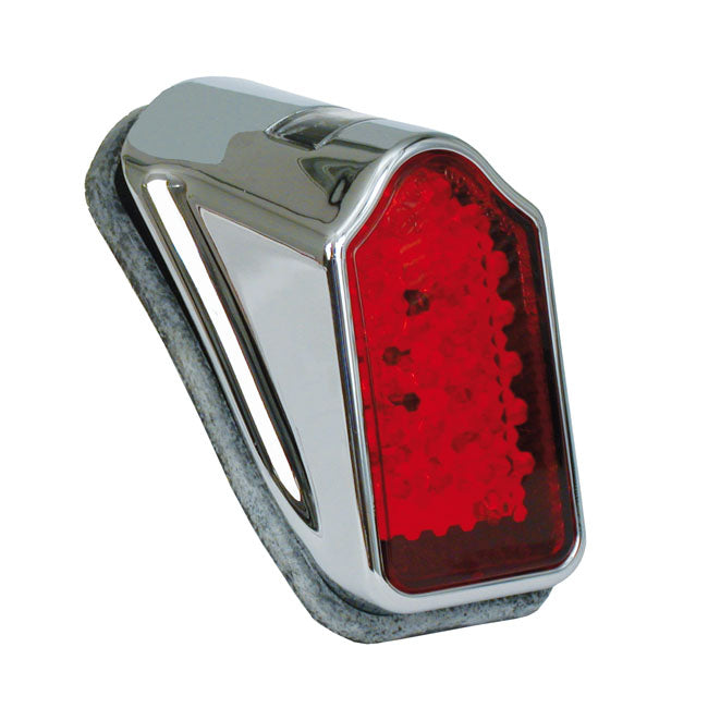 MCS Mini LED Tombstone Taillight, Chrome – Universal